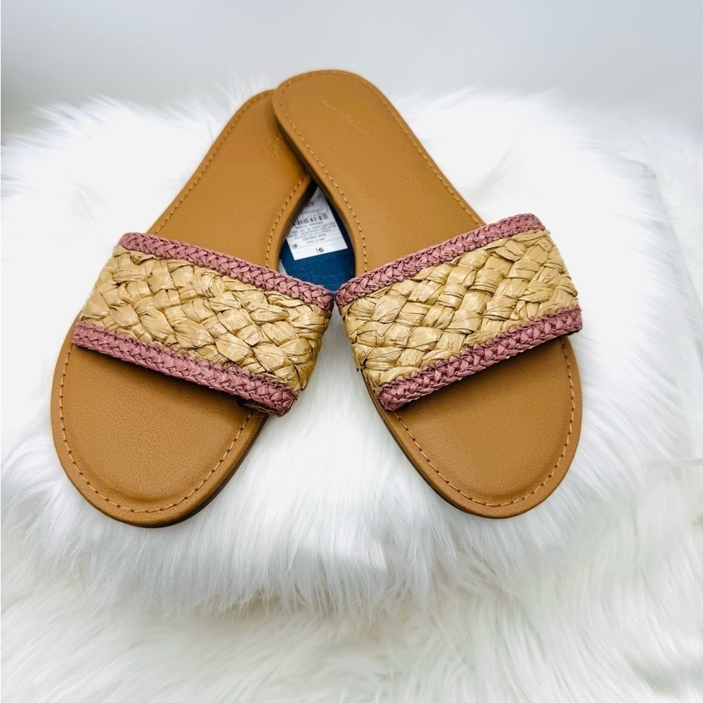 Women's Dez Woven Slide Sandals - Universal Thread, Rose Pink, size 9.5